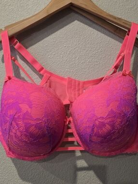 CACIQUE Bra 44DD Pink Purple Lace